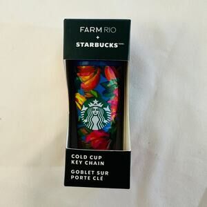 NIB FARM Rio x Starbucks Banana Mix Cold Cup Tumbler Key Chain